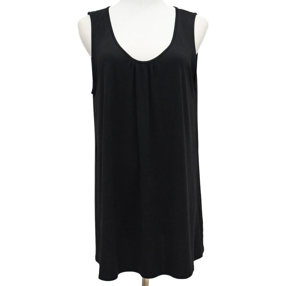 Eileen Fisher 100% Silk Crepe Knit Long Tank Size Medium